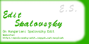 edit spalovszky business card